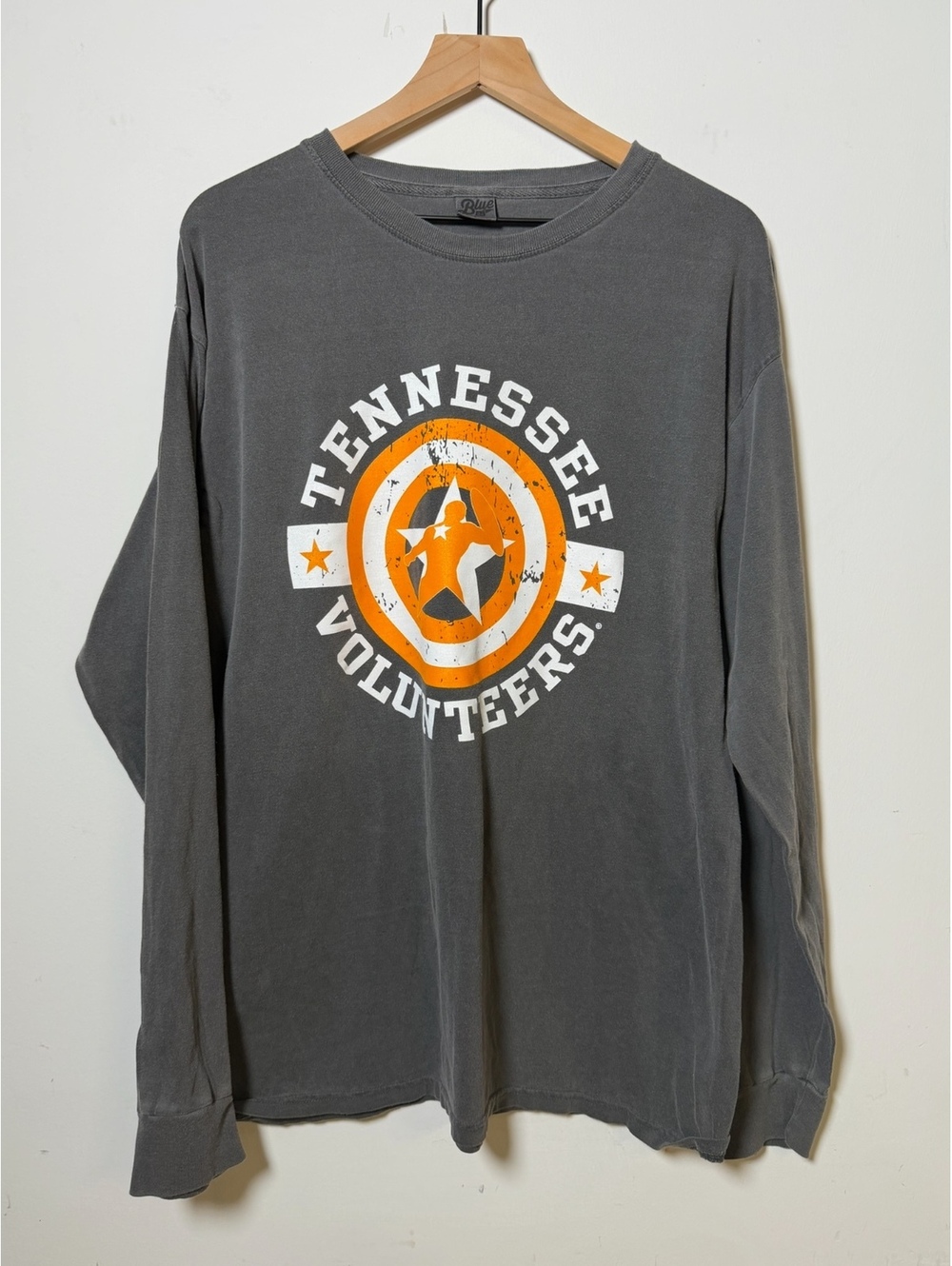 Blue 84 Tennessee Volunteers Gray Long Sleeve T Shirt men’s Large NWOT